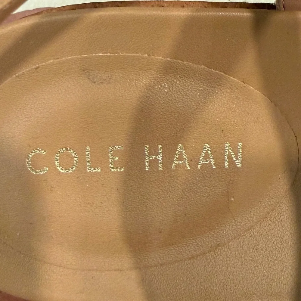 Cole Haan Cloudfeel Silver Tan Suede Espadrille Wedge Sandals NWOT - Size 7.5
